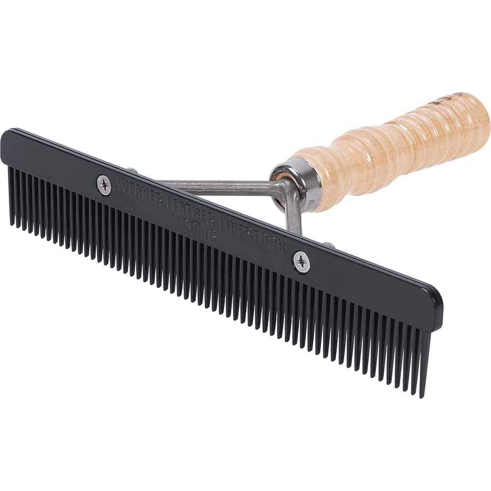 Weaver Show Comb with Wood Handle and Replaceable Plastic Blade - Black