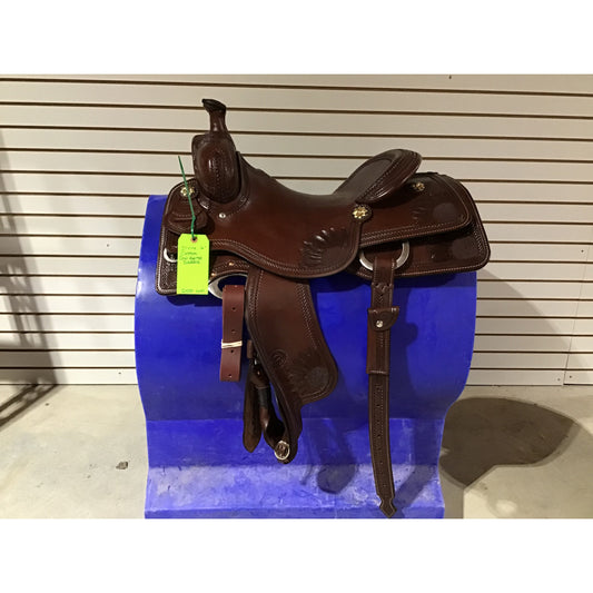 R. Ruelas 16" Custom Cowhorse Saddle