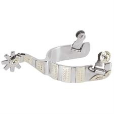 Weaver Leather Men's Spurs with Engraved German Silver Trim