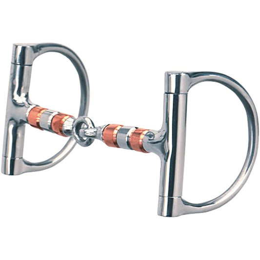 Weaver 5" D-Ring Copper Roller Snaffle Bit