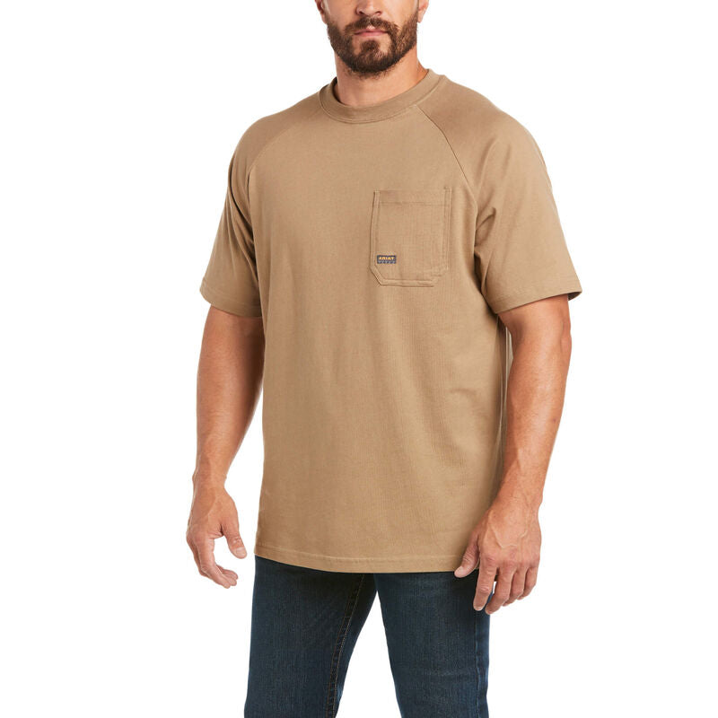 Ariat Men's Rebar Cotton Strong Short Sleeve T-Shirt - Khaki