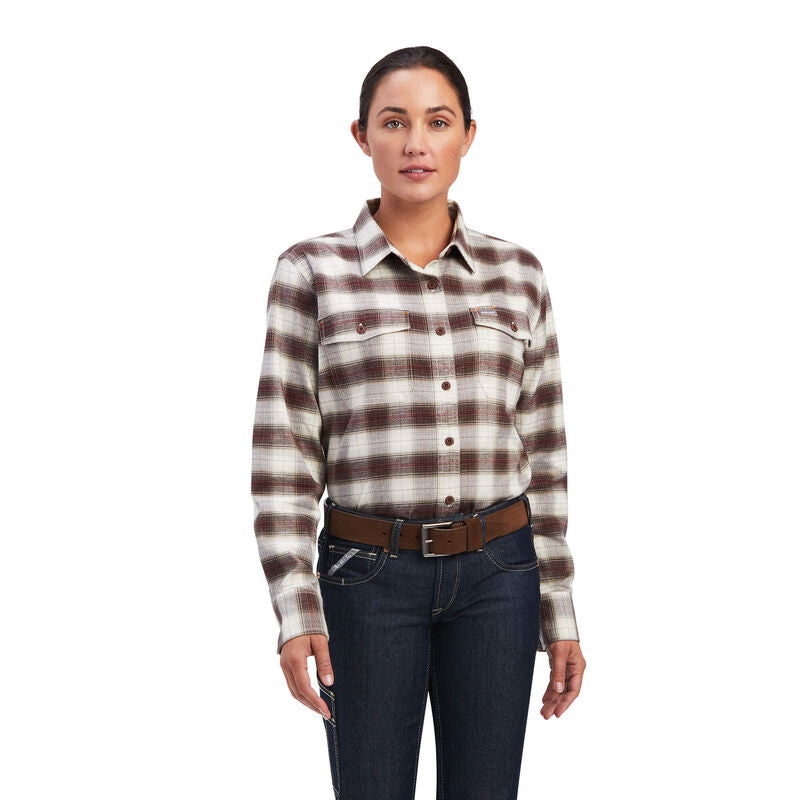 Ariat Womens Rebar Flannel Durastretch Work Shirt