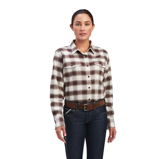 Ariat Womens Rebar Flannel Durastretch Work Shirt