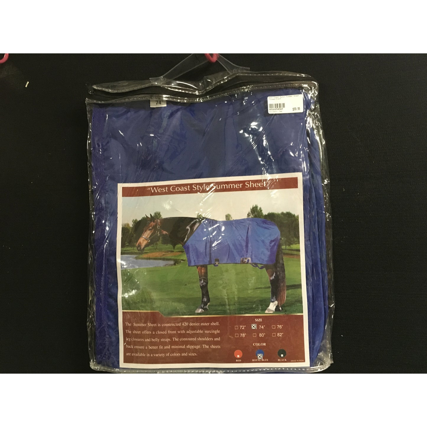 West Coast Nylon Summer Sheet - Closed Front