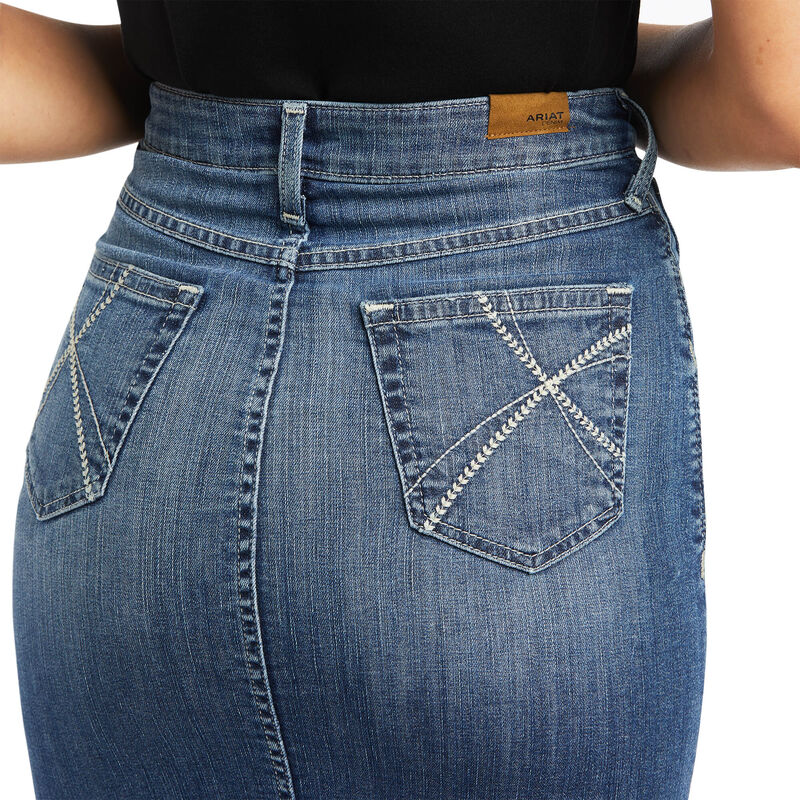 Womens high waisted denim hot sale skirt