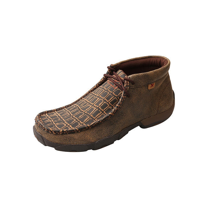 Twisted X Mens Driving Moc - Low Ankle - Cayman Print/Brown