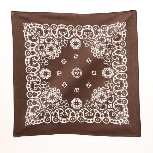 M&F 21x21 Traditional Bandana - Brown