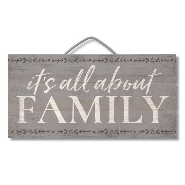 Pallet Sign 12 x 6 - About Family