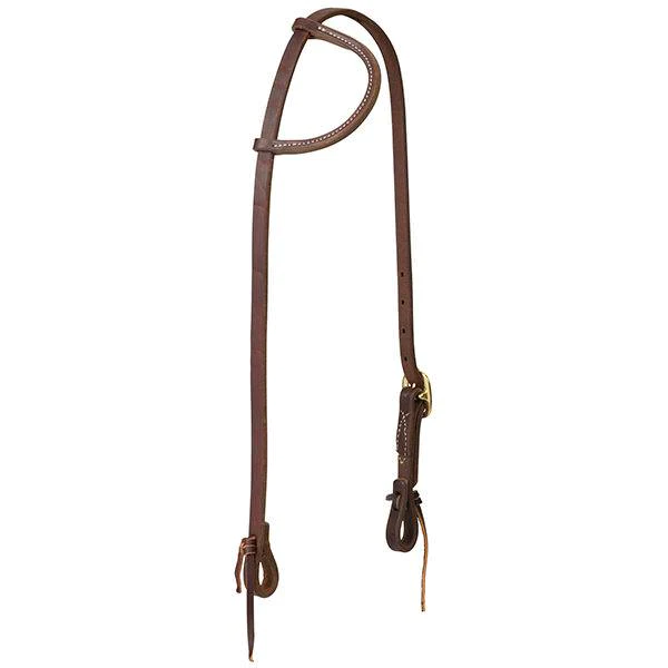 Weaver Working Tack Sliding Ear Headstall w/Single Brass Buckle