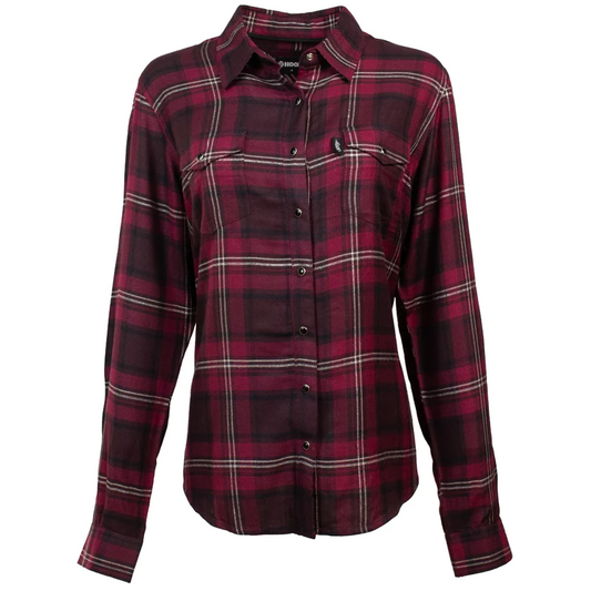 Hooey Women's Flannel - Maroon/Black