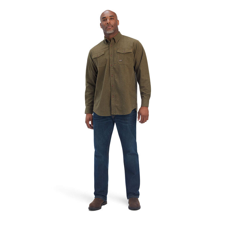 Ariat Mens Rebar Flannel Durastretch Work Shirt