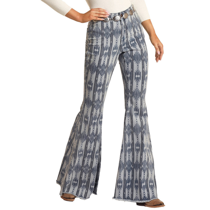 **Rock &amp; Roll Blue Aztec Button Bell**FINAL SALE**