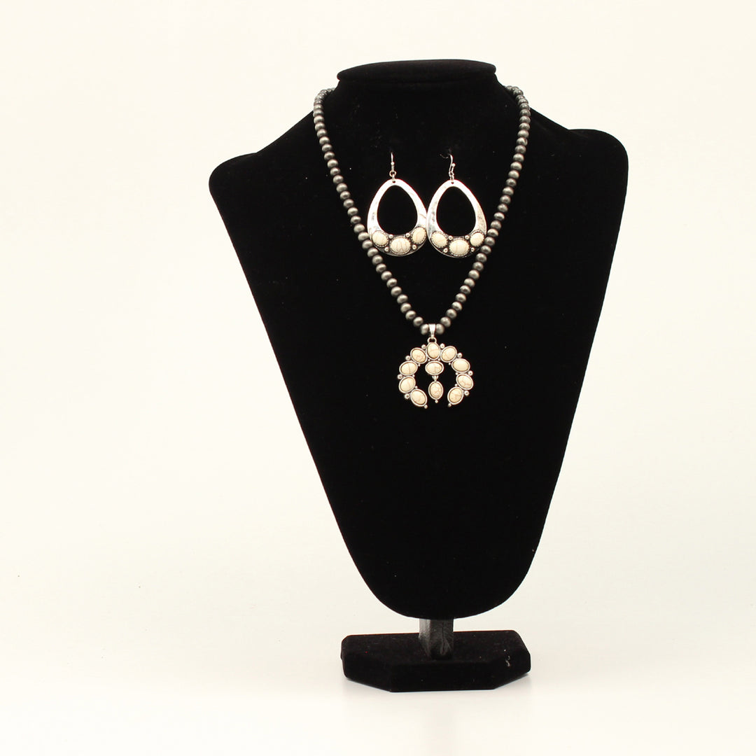Silver Strike Jewelry Set Squash Blossom