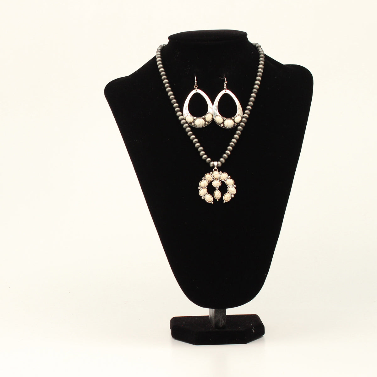 Silver Strike Jewelry Set Squash Blossom