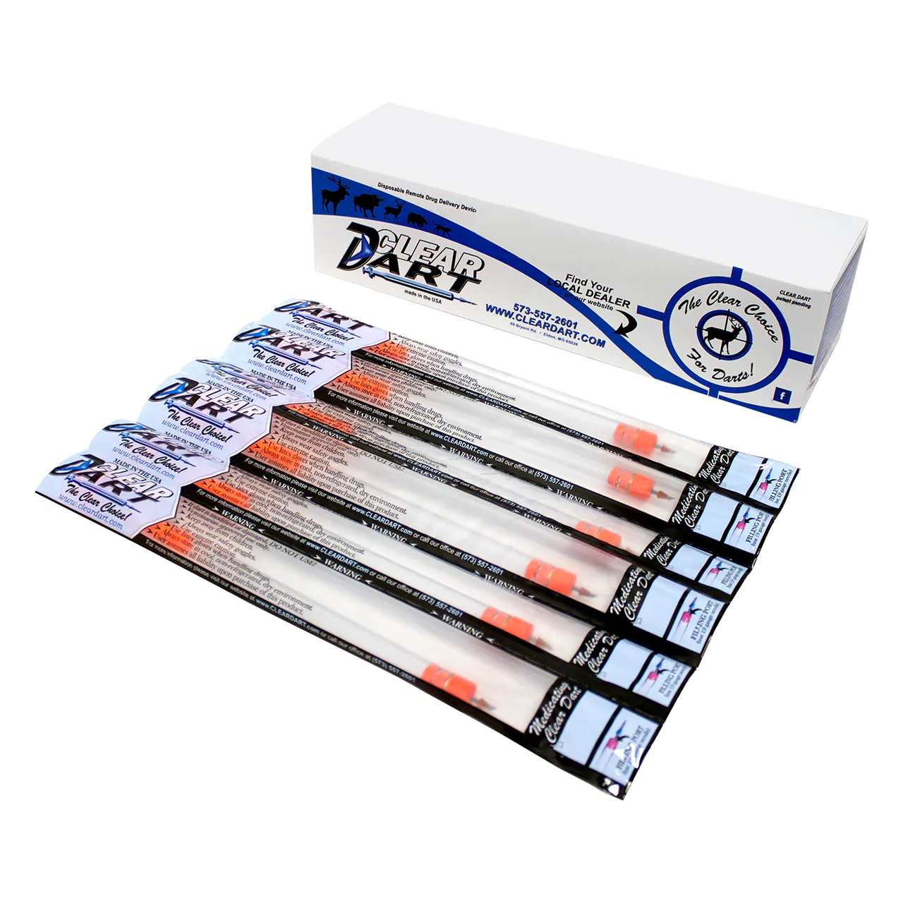 ClearDart 14g x 7.5cc Gel Collar w/3/4  Standard Needle 24/Box