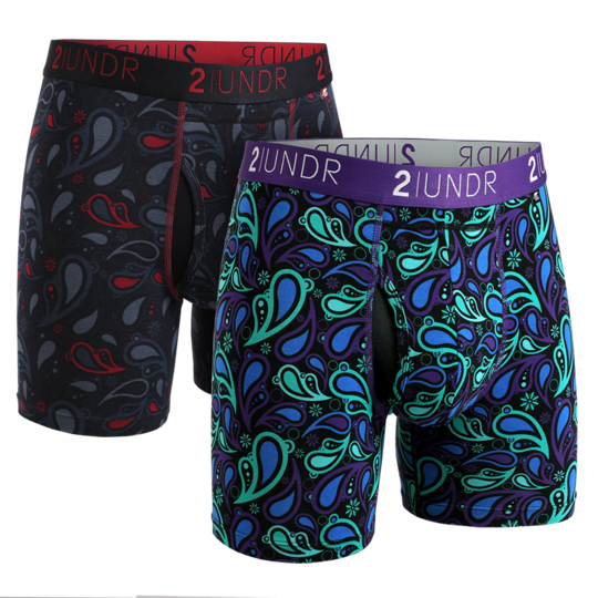 2UNDR Men's 2-Pack Swing Shift Boxer Briefs - Patterned