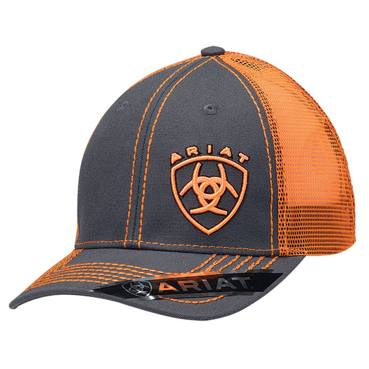 Ariat Men's Snapback Cap - Grey/Orange