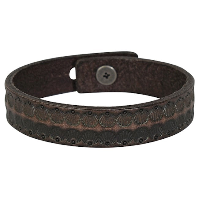 Bracelet Leather w/Tooled Edges