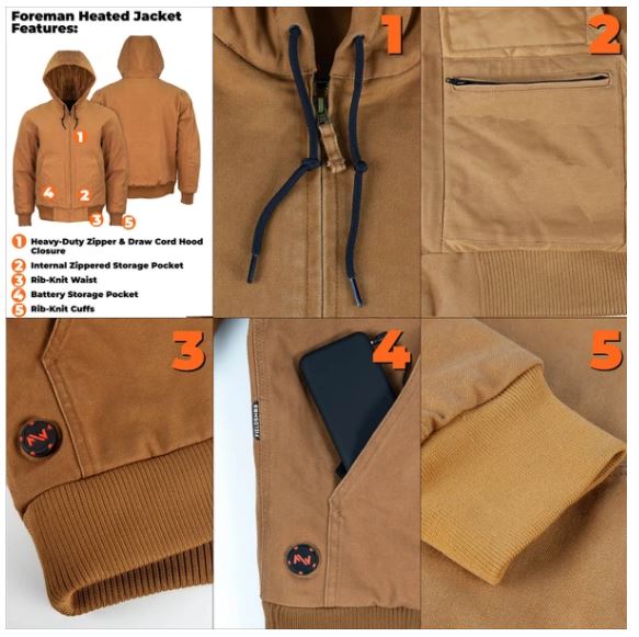 Foreman 2.0 Jacket Mens  7.4V  -  Sand