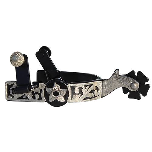 Professional's Choice Brittany Silver Floral Spur