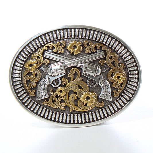 Nocona Men's Oval Floral Buckle - Revolver