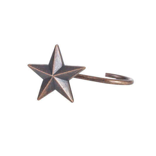 Star Design Shower Curtain Hooks, Set of 12