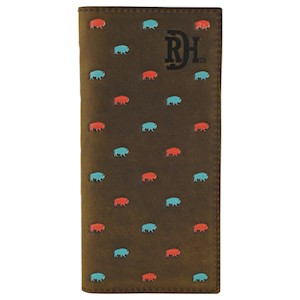 Red Dirt Rodeo Wallet - Bison Pattern
