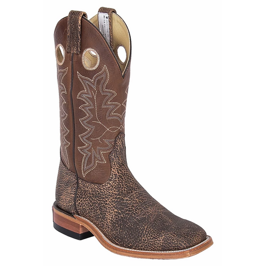 **Brahma Men's Ranchman Roper Boot - Saloon Shrunken Bison/Alamo Tan** FINAL SALE