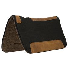 Weaver Leather All Natural 100% Wool Felt Pony Saddle Pad with Foam Insert 25" x 26"  - Black