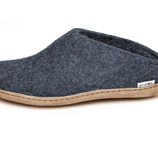Glerups Slip-On Leather Sole Shoes - Denim