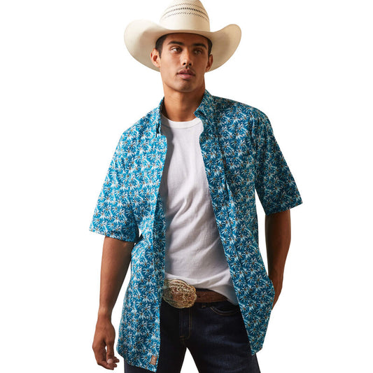 Ariat Men's Kavir Classic Fit Shirt - Enamel Blue