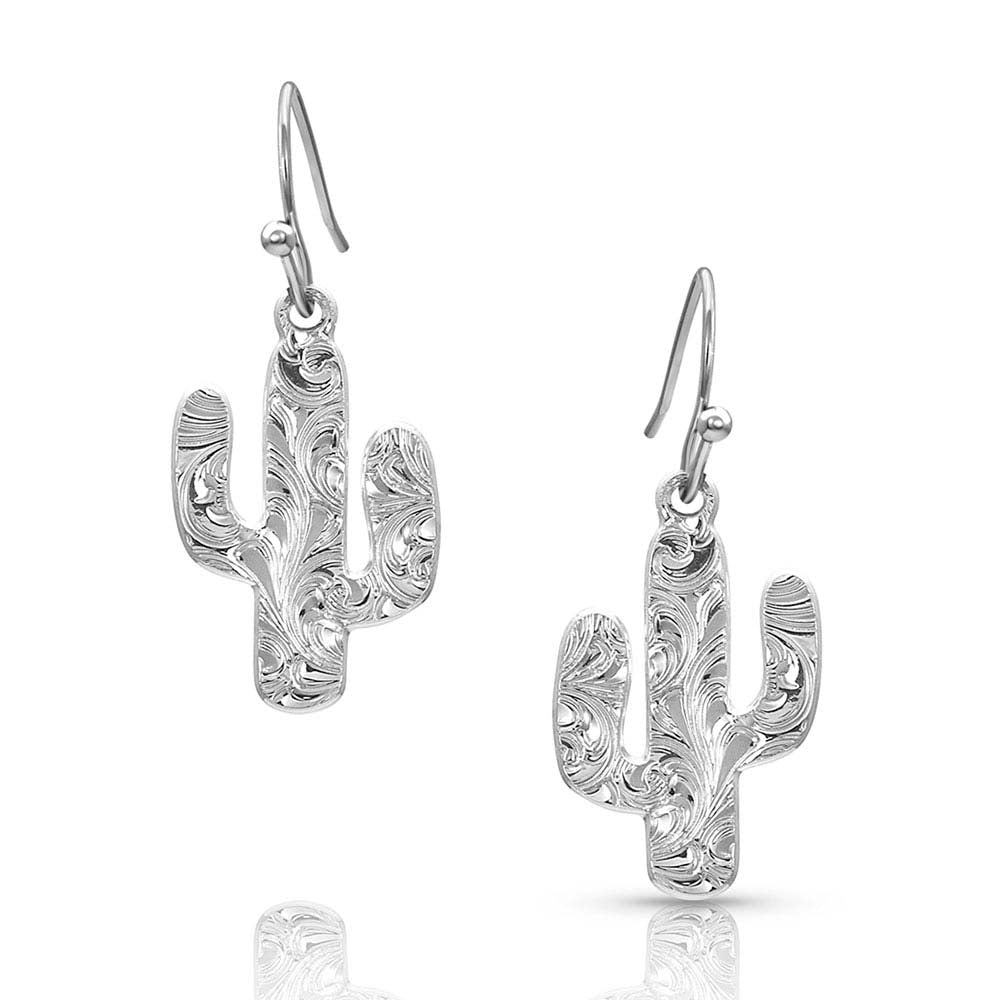 Montana Silvresmiths Earring Desert Cactus Silver