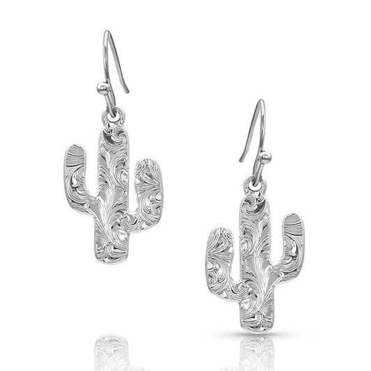 Montana Silvresmiths Earring Desert Cactus Silver