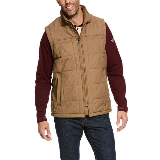 Ariat Men's Fire Resistant Crius Insulated Vest - Field Khaki