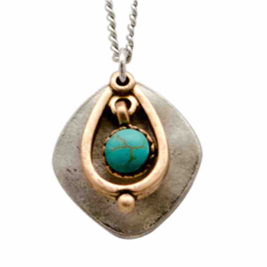 Live Beautifully Necklace - Turquoise Pendant