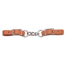 Weaver Harness Leather Heavy-Duty 3-1/2" Single Link Chain Curb Strap - Russet