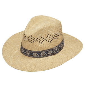 Twisted Raffia Western Hat