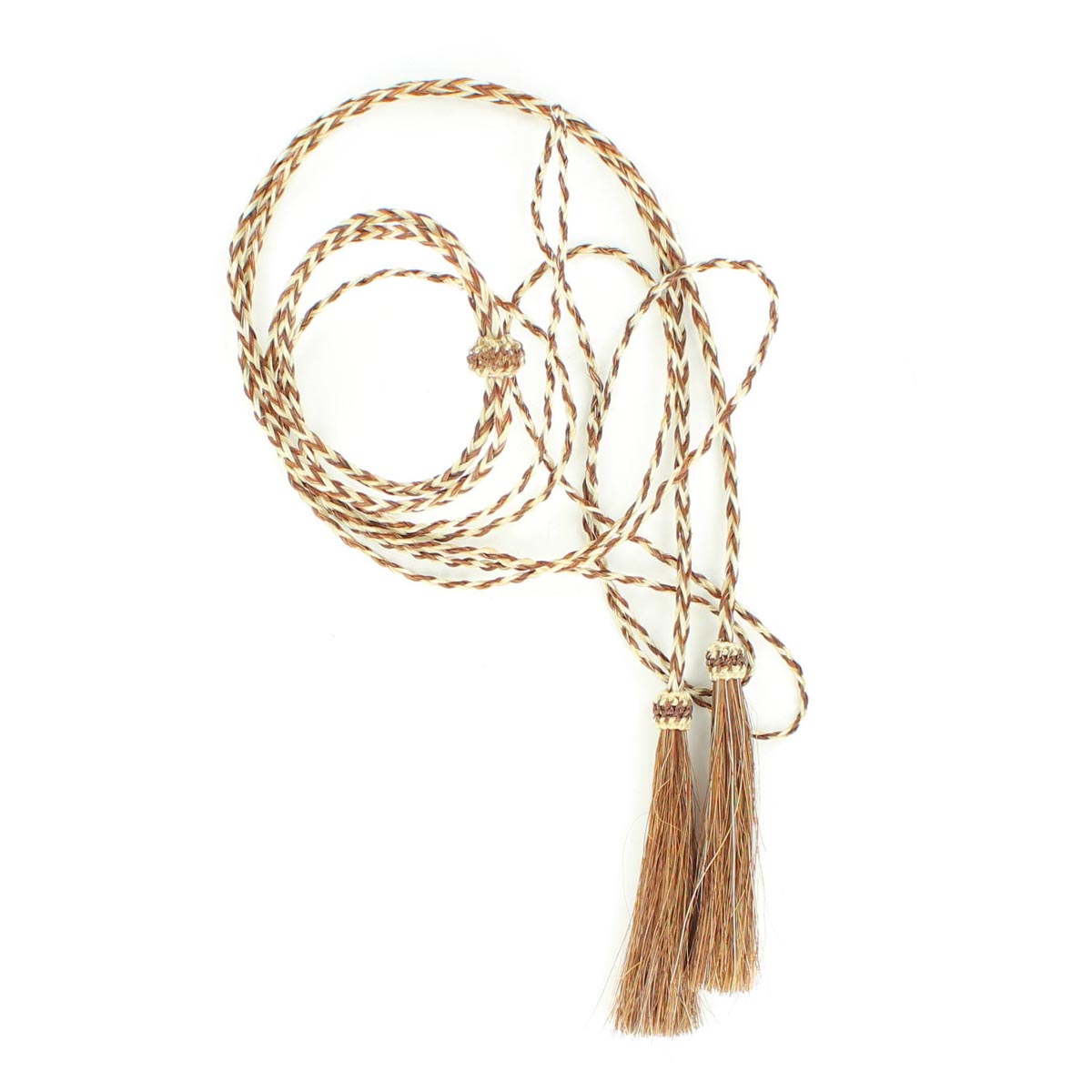 Horse Hair Stampede String with Double Loops Rust