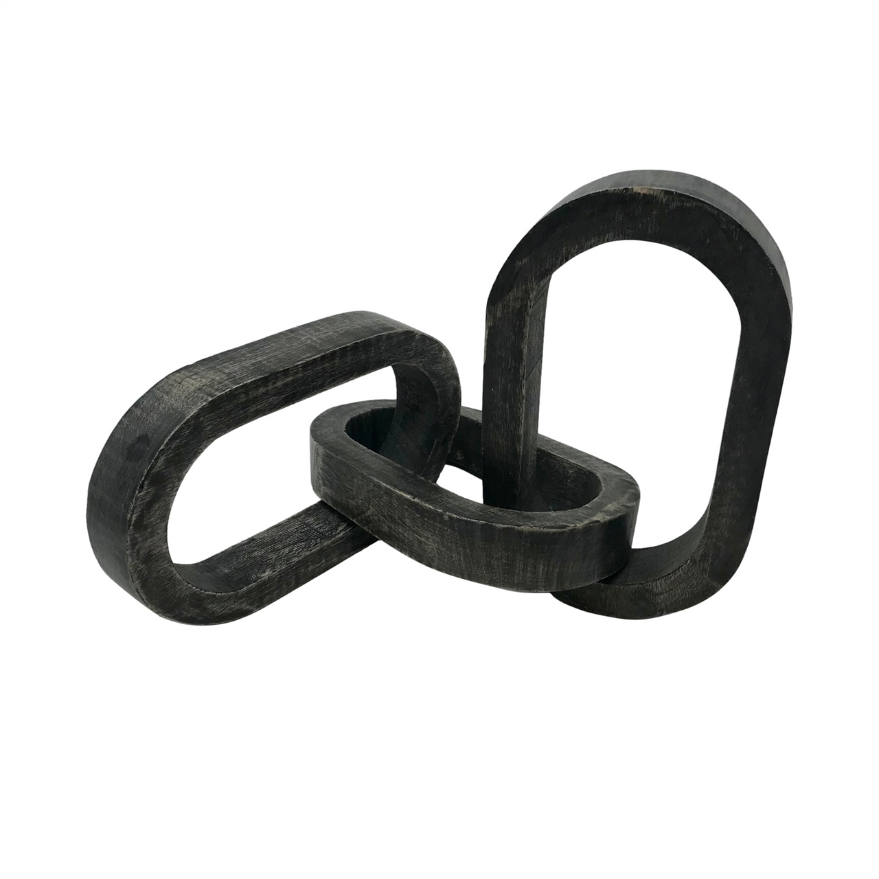 Large 3 Chain Link Black Wash