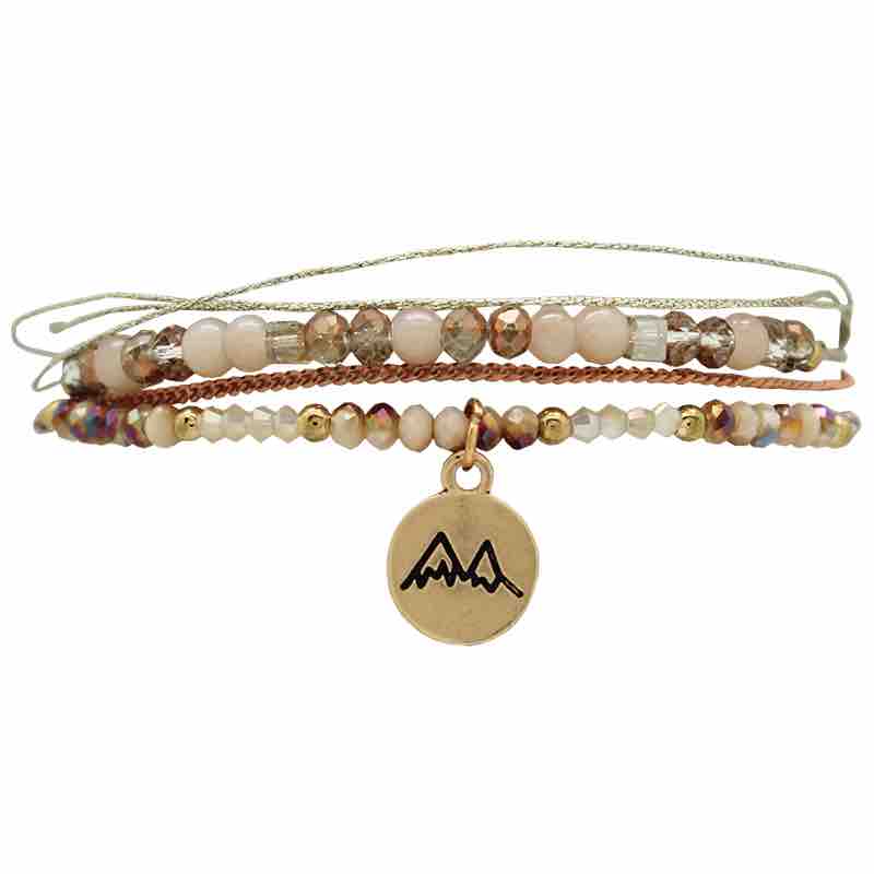 Follow Your Arrow Stacked Bracelet - Stamped Mountains