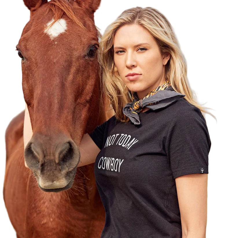 Cowboy Cool Not Today Cowboy T-Shirt - Black Heather