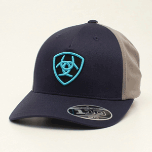 Ariat Men's Snapback Flexfit 110 Embroidered Shield Cap - Navy