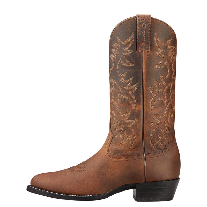 Ariat Men's Heritage Round Toe Western Boots - Distressed Brown - Irvine Tack & Western Wear