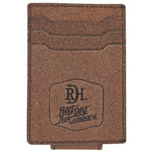 RRed Dirt Hat Co Card Case w/Magnetic Clip Roughout Letaher
