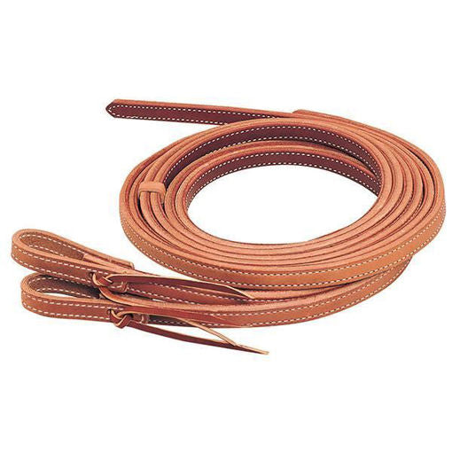 Weaver Leather Doubled and Stitched Heavy Harness Split Reins 5/8" x 8' - Russet