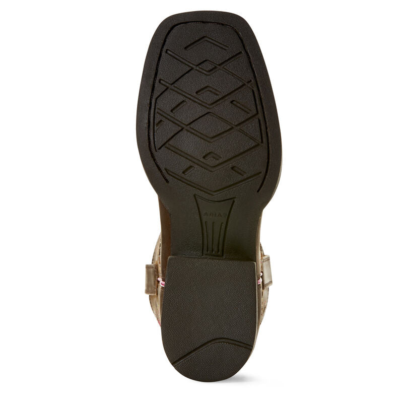 Ariat Youth Quickdraw VenTek Western Boot - Distressed Brown/Serape