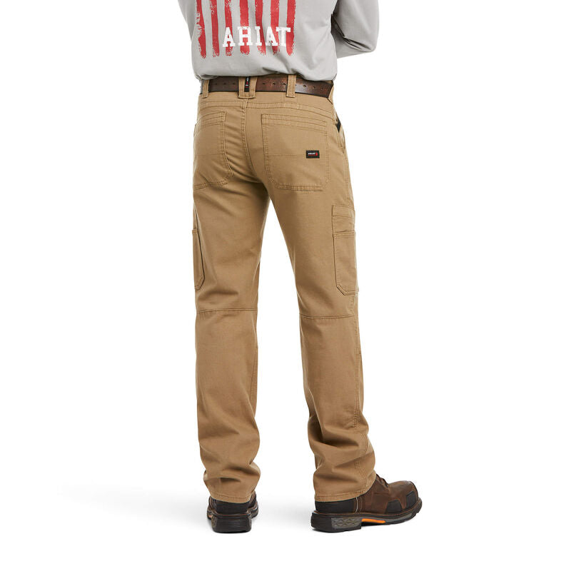 Ariat Men's FR M5 DuraLight Stretch Stackable Canvas Straight Pant - Field Khaki - Irvine Tack & Western Wear