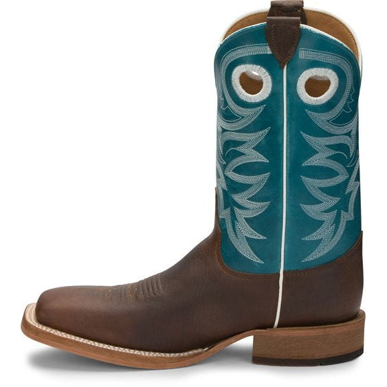 Justin Bent Rail Men's Brennan 11" Western Boots-Chocolate Brown