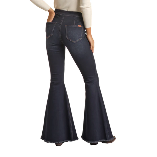 **Rock & Roll Womens Dark Vintage Bell Bottom Jeans**FINAL SALE**