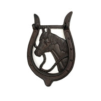 Wilco Cast Iron Horse w/Shoe Door Knocker